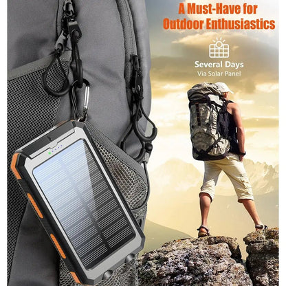 10000 Mah Portable Solar Power Bank - Xnest