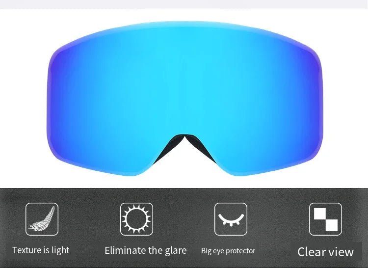UV400 Big Ski Snowboard Goggles Snow Protection with Double Layer Anti - Fog - Xnest