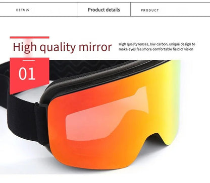 UV400 Big Ski Snowboard Goggles Snow Protection with Double Layer Anti - Fog - Xnest