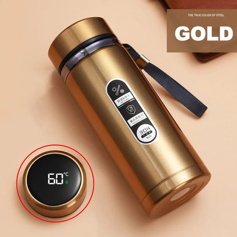 500ML - 1Liter Stainless Steel Thermos Bottle with LED Temperature Display - Xnest