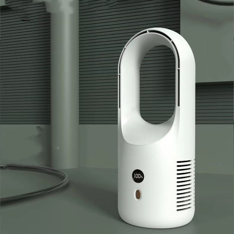 USB Rechargeable Electric Bladeless Fan with Led Display and 360° Circulation - Xnest