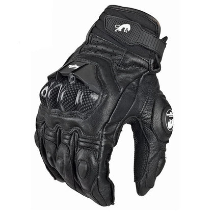 Genuine Leather Motorcycle Gloves for Men - Xnest