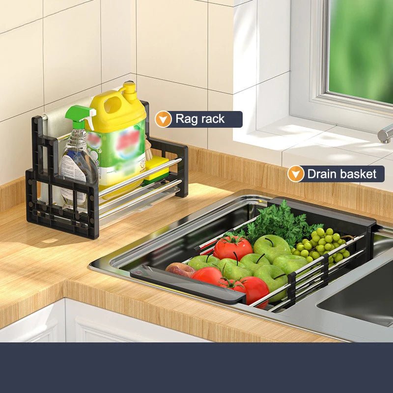 Stainless Steel Extendable Dish Drying Rack - Xnest