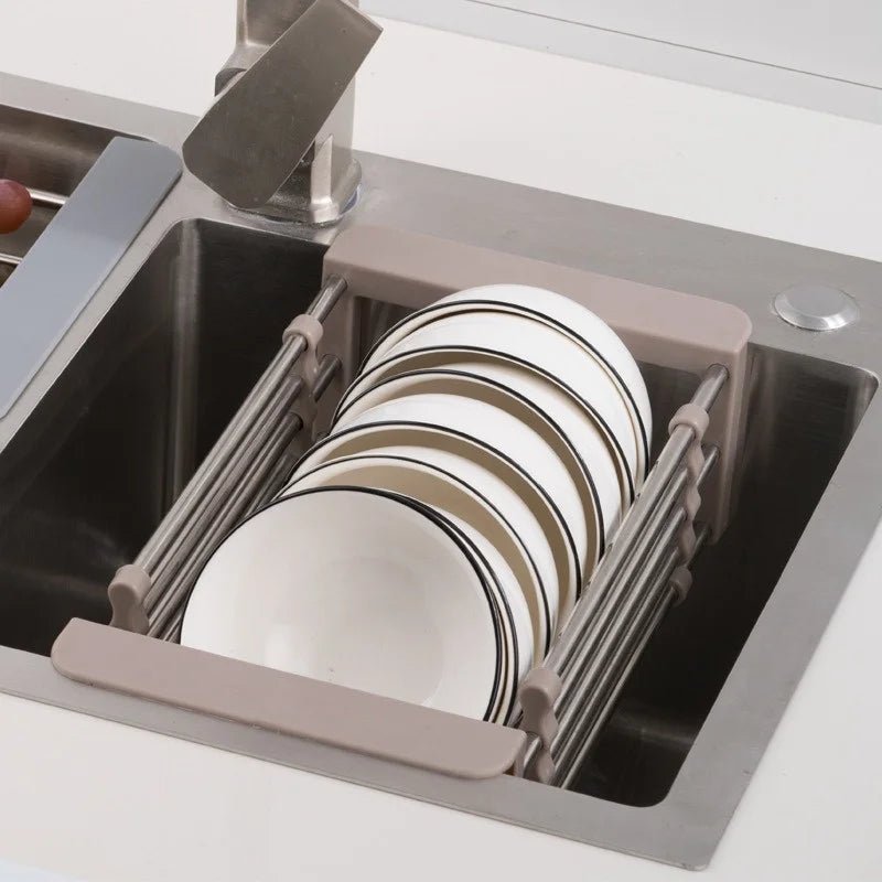 Stainless Steel Extendable Dish Drying Rack - Xnest