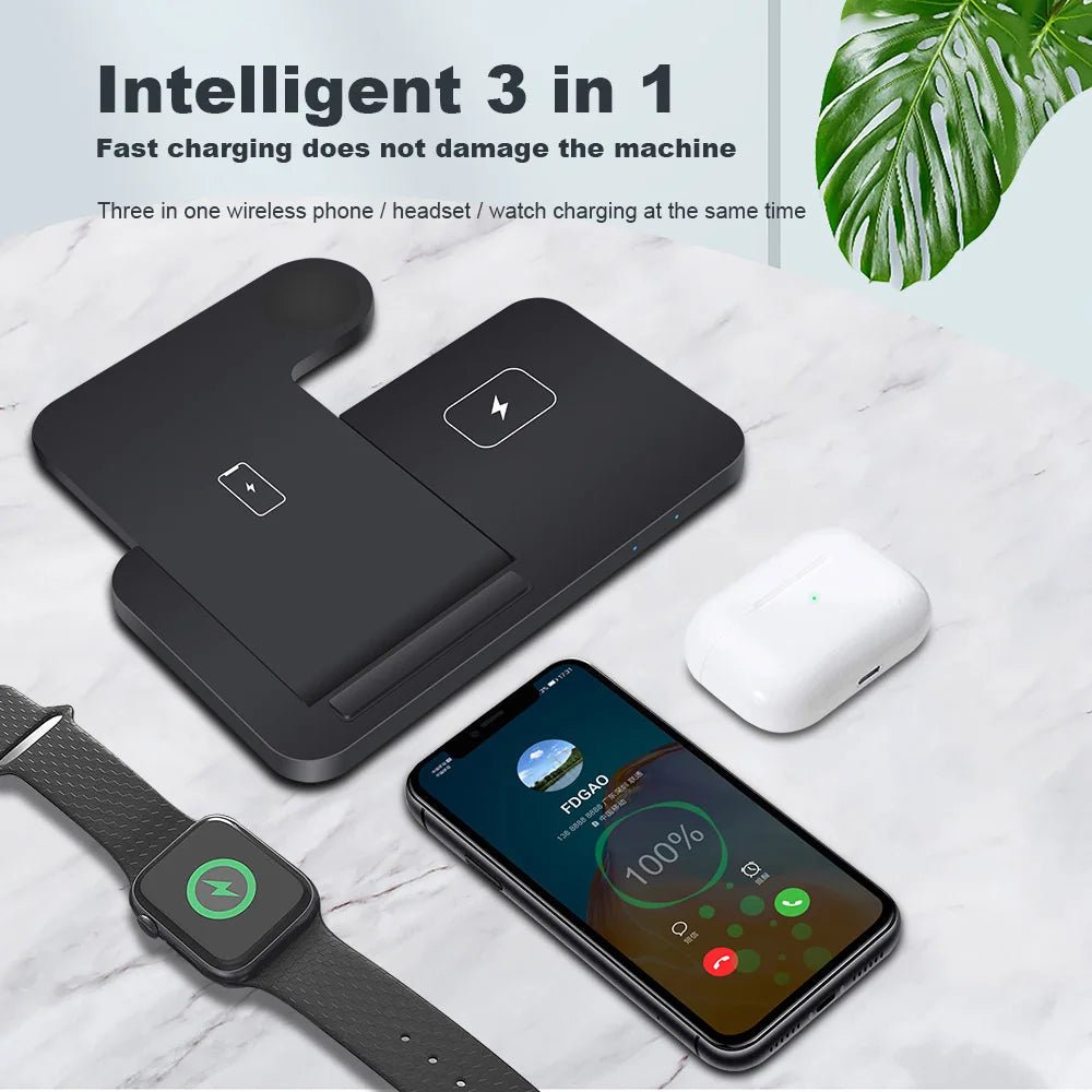 3 in 1 15W Fast Wireless Charging Dock Station for Iphones, Airpods and Apple Watch - Xnest