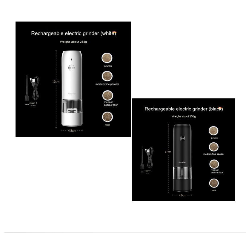 Rechargeable Electric Pepper And Salt Grinder Set - Xnest