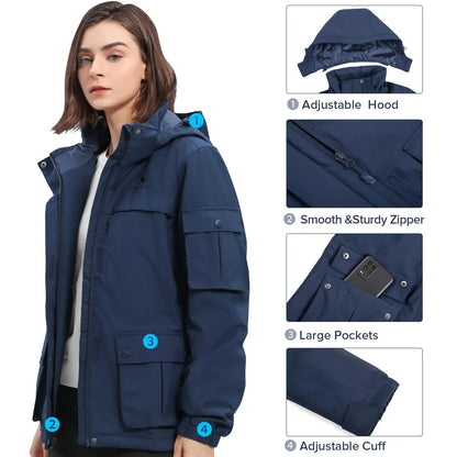 Women's Waterproof Ski Snow Jacket - Xnest