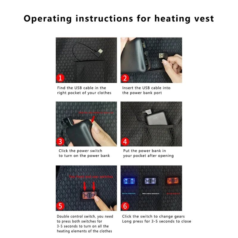USB Powered Heated Vest for Men and Women - Xnest