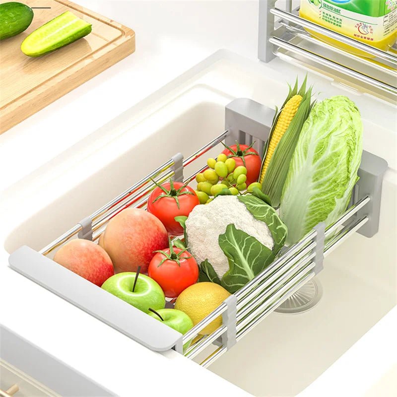 Stainless Steel Extendable Dish Drying Rack - Xnest