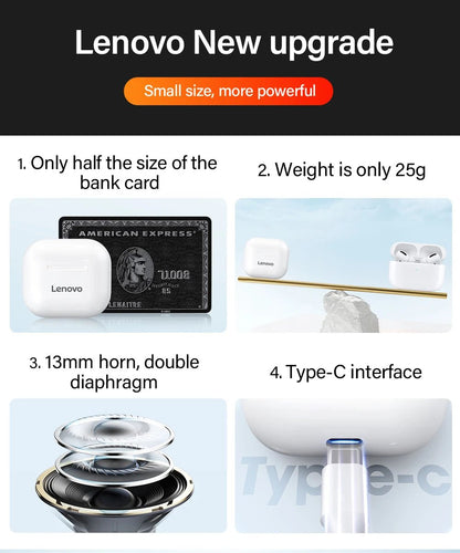 New Lenovo LP40 Wireless Bluetooth Earphones - Xnest