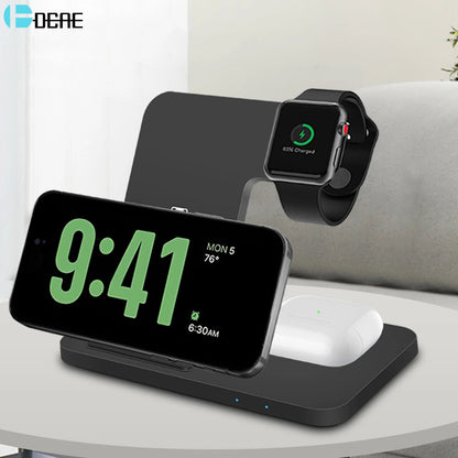 3 in 1 15W Fast Wireless Charging Dock Station for Iphones, Airpods and Apple Watch - Xnest