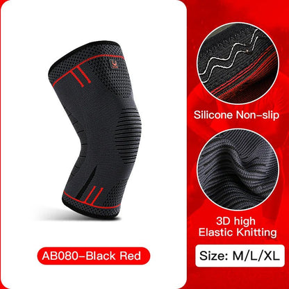 1 Pcs Compression Knee Support Sleeve Elastic Breathable Knee Pads - Xnest