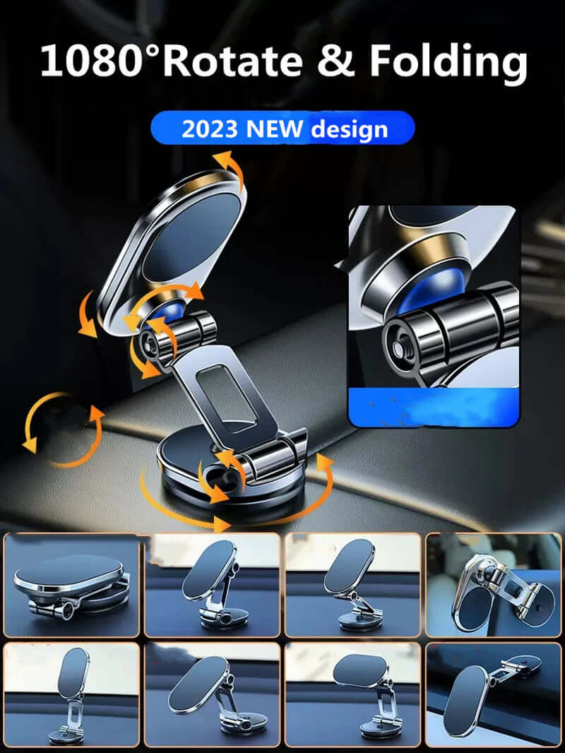 1080 Rotatable Magnetic Car Phone Holder: Secure and Hands-Free Driving - Xnest