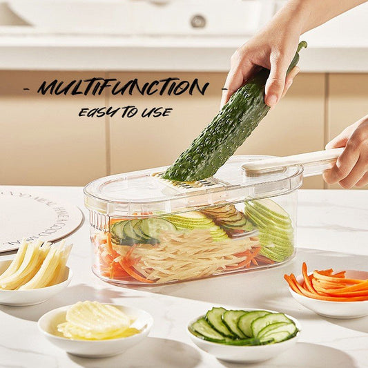 Multifunction Vegetable Cutter with Basket and Brush - Xnest
